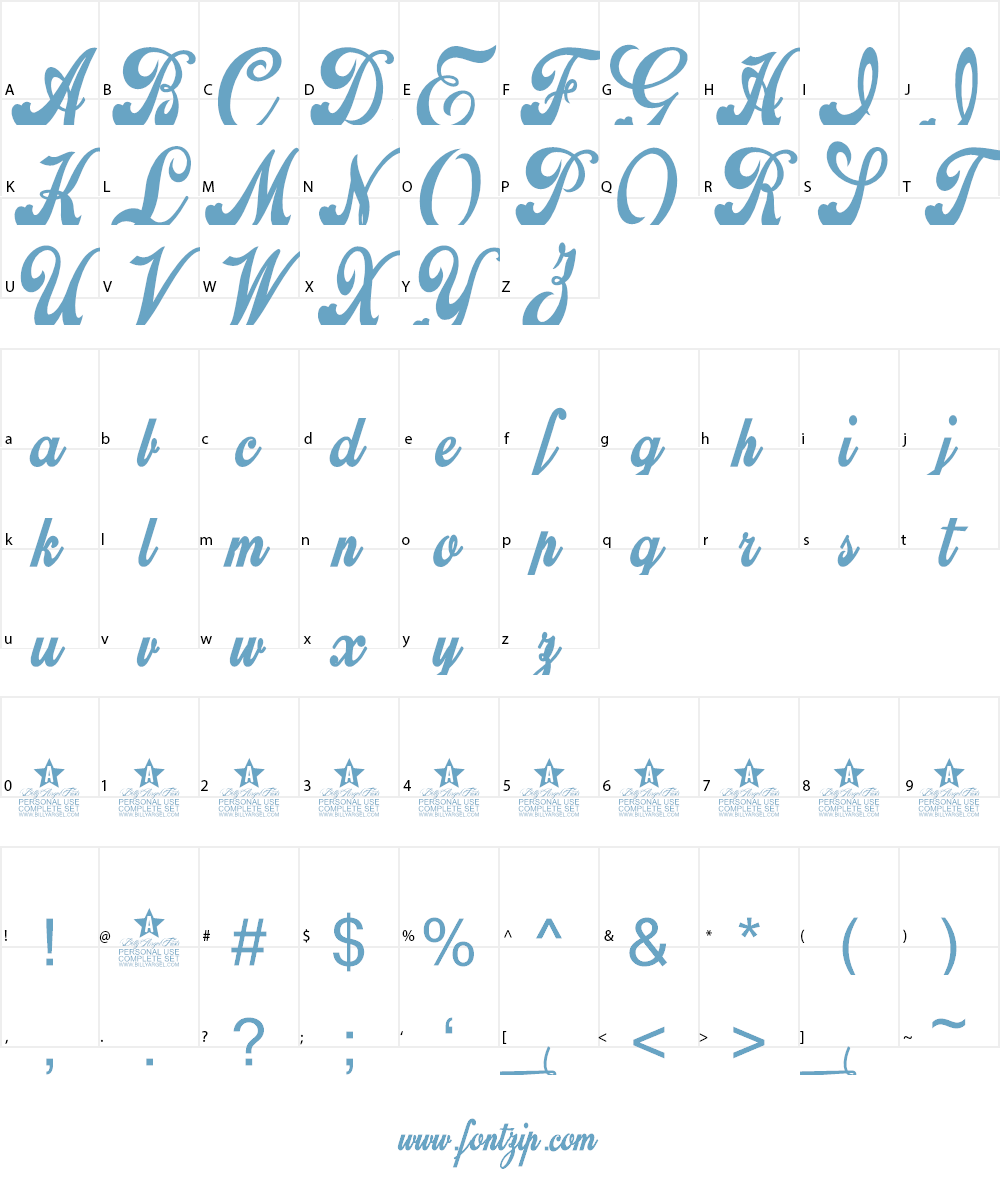 Alliance Personal Use Font Character